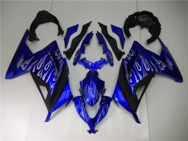 Blau Weiß Schwarz 13-16 Kawasaki EX300 Motorrad Verkleidung
