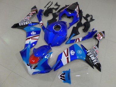 Blau Weiß Schwarz Aufkleber 07-08 Yamaha YZF R1 Motorrad Verkleidung