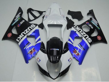 Blau Weiß und Schwarz 03-04 Suzuki GSXR 1000 Motorrad Verkleidung