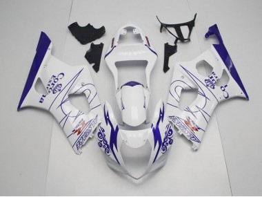 Blau Whie Corona 03-04 Suzuki GSXR 1000 Motorrad Verkleidung