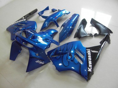 Blau schwarze Flamme 94-97 Kawasaki ZX9R Motorrad Verkleidungen