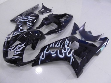 Blau weiße Flamme 01-03 Suzuki GSXR 750 Motorrad Verkleidung