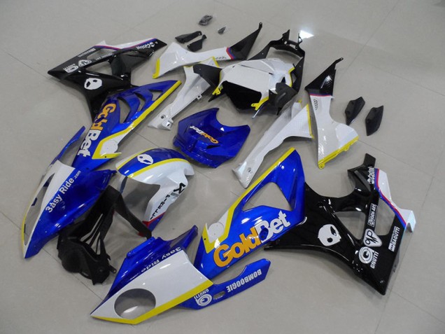 Blau weiße GoldBet 09-14 BMW S1000RR Motorrad Verkleidung Blau weiße GoldBet 09-14 BMW S1000RR Motorrad Verkleidung