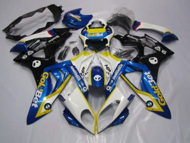 Blau weiße GoldBet 09-14 BMW S1000RR Motorrad Verkleidungen
