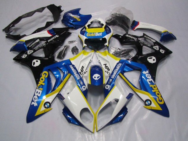 Blau weiße GoldBet 09-14 BMW S1000RR Motorrad Verkleidungen Blau weiße GoldBet 09-14 BMW S1000RR Motorrad Verkleidungen