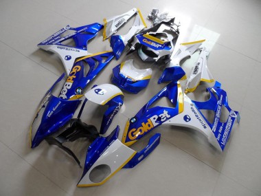 Blau weiße GoldBet 09-14 BMW S1000RR Motorrad Vollverkleidung
