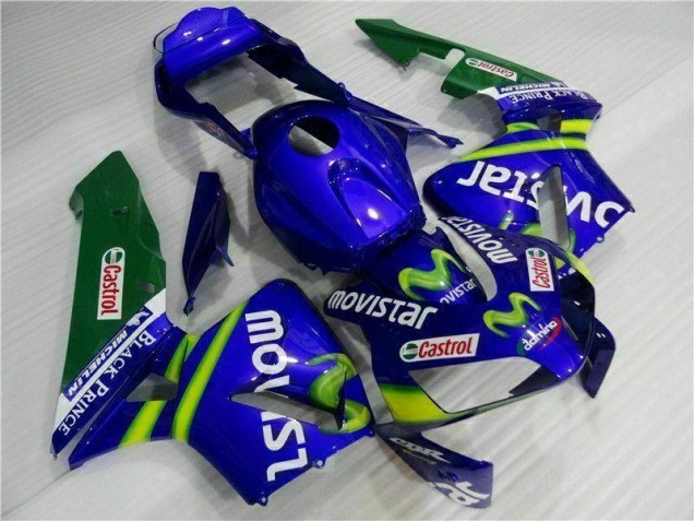 Blaugrün Movistar Castrol 03-04 Honda CBR600RR Motorrad Verkleidung Blaugrün Movistar Castrol 03-04 Honda CBR600RR Motorrad Verkleidung