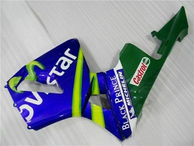 Blaugrün Movistar Castrol 03-04 Honda CBR600RR Motorrad Verkleidung Blaugrün Movistar Castrol 03-04 Honda CBR600RR Motorrad Verkleidung
