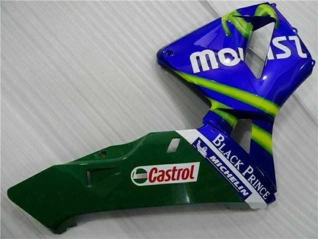 Blaugrün Movistar Castrol 03-04 Honda CBR600RR Motorrad Verkleidung Blaugrün Movistar Castrol 03-04 Honda CBR600RR Motorrad Verkleidung