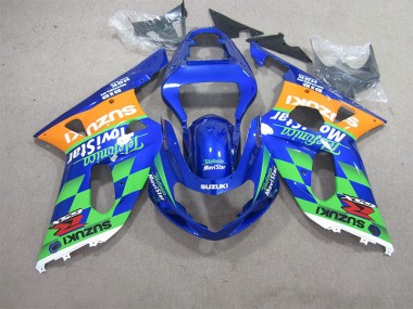 Blaugrün Telefumia Movistar 01-03 Suzuki GSXR 600 Motorrad Verkleidung
