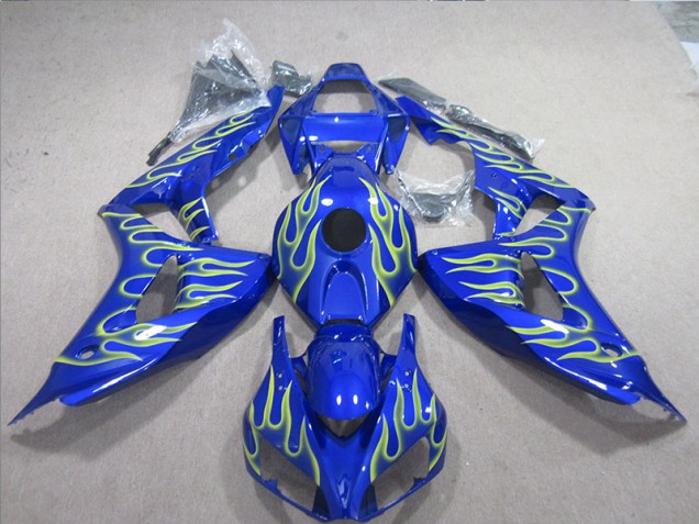 Blaugrüne Flamme 06-07 Honda CBR1000RR Motorrad Verkleidung Blaugrüne Flamme 06-07 Honda CBR1000RR Motorrad Verkleidung