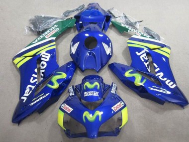 Blaus Movistar Castrol 04-05 Honda CBR1000RR Motorrad Verkleidung