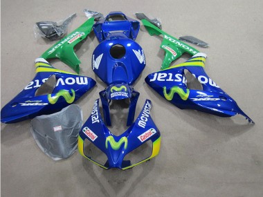 Blaus Movistar Castrol 06-07 Suzuki GSXR 600 Motorrad Verkleidung