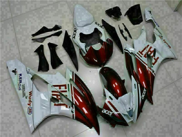 Braun Weiß 06-07 Yamaha YZF R6 Motorrad Verkleidung Braun Weiß 06-07 Yamaha YZF R6 Motorrad Verkleidung
