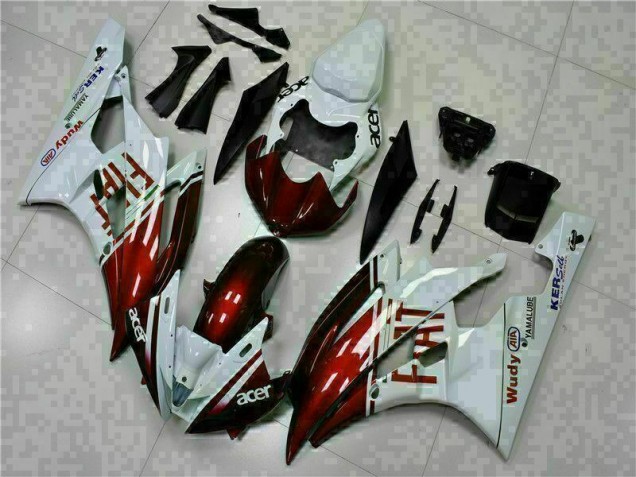 Braun Weiß 06-07 Yamaha YZF R6 Motorrad Verkleidung Braun Weiß 06-07 Yamaha YZF R6 Motorrad Verkleidung