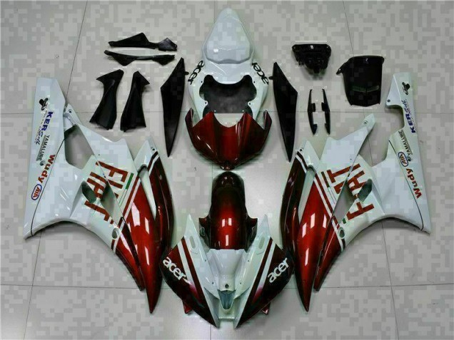 Braun Weiß 06-07 Yamaha YZF R6 Motorrad Verkleidung Braun Weiß 06-07 Yamaha YZF R6 Motorrad Verkleidung
