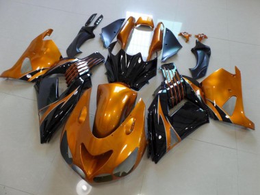 Braun und Schwarz kein Aufkleber 06-11 Kawasaki ZX14R ZZR1400 Motorrad Verkleidung
