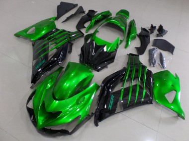 CUndy Grün und Schwarz 12-21 Kawasaki ZX14R ZZR1400 Motorrad Verkleidung