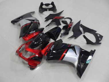 CUndy Rot Schwarz Silber 08-12 Kawasaki ZX250R Motorrad Verkleidung