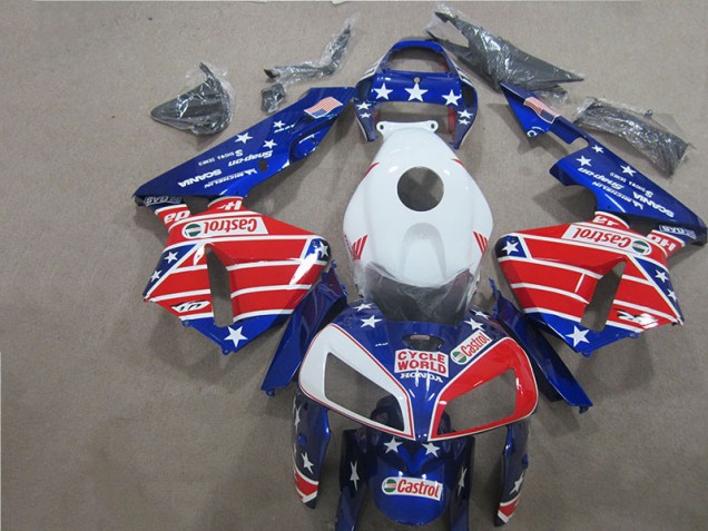 Cycle World Castrol 05-06 Honda CBR600RR Motorrad Verkleidung Cycle World Castrol 05-06 Honda CBR600RR Motorrad Verkleidung