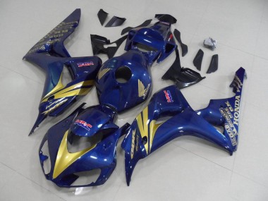 Dunkel blau mit goldenen Streifen 06-07 Honda CBR1000RR Motorrad Verkleidung