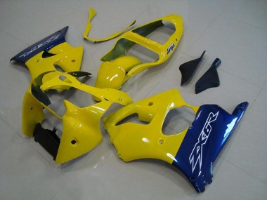 Gelb Blau 00-02 Kawasaki ZX6R Motorrad Verkleidung