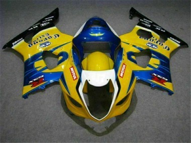 Gelb Blau 03-04 Suzuki GSXR 1000 Motorrad Verkleidung