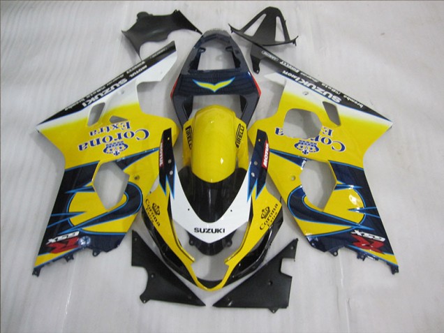Gelb Blau Corona Extra 04-05 Suzuki GSXR 600 Motorrad Verkleidung Gelb Blau Corona Extra 04-05 Suzuki GSXR 600 Motorrad Verkleidung