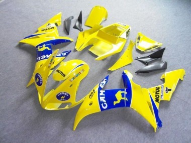 Gelb Blau Motul Camel 03-05 Yamaha YZF R6 Motorrad Verkleidung