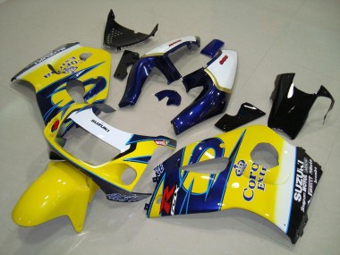 Gelb Corona 96-00 Suzuki GSXR 600 Motorrad Verkleidung