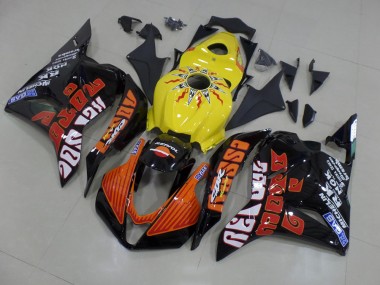 Gelb Rossi Rennen 09-12 Honda CBR600RR Motorrad Verkleidung