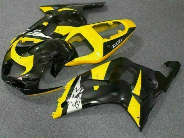 Gelb Schwarz 01-03 Suzuki GSXR 600/750 Motorrad Verkleidung Gelb Schwarz 01-03 Suzuki GSXR 600/750 Motorrad Verkleidung