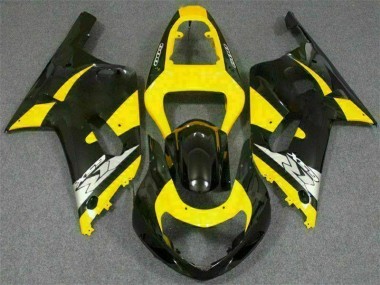 Gelb Schwarz 01-03 Suzuki GSXR 600/750 Motorrad Verkleidung