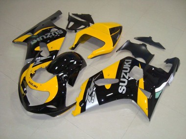Gelb Schwarz 01-03 Suzuki GSXR 750 Motorrad Verkleidung