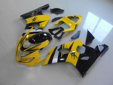 Gelb Schwarz 04-05 Suzuki GSXR 750 Motorrad Verkleidung