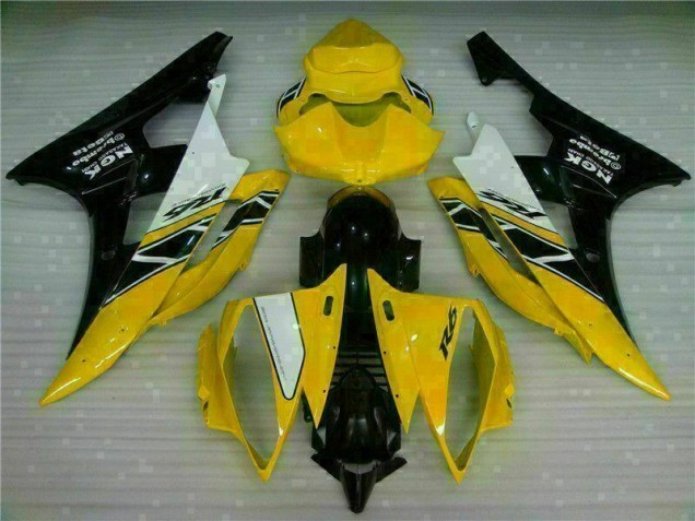 Gelb Schwarz 06-07 Yamaha YZF R6 Motorrad Verkleidung Gelb Schwarz 06-07 Yamaha YZF R6 Motorrad Verkleidung