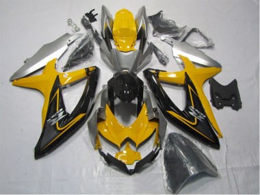 Gelb Schwarz 07-08 Suzuki GSXR 1000 Motorrad Verkleidungen