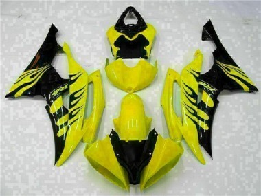 Gelb Schwarz 08-16 Yamaha YZF R6 Motorrad Verkleidung