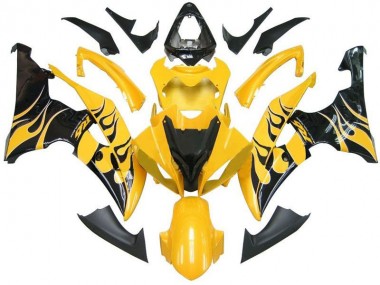 Gelb Schwarz Flamme R6 08-16 Yamaha YZF R6 Motorrad Verkleidung