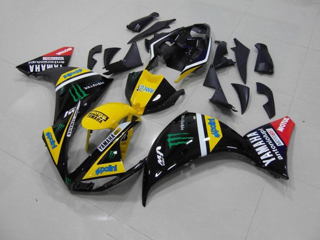 Gelb Schwarz Monster 09-11 Yamaha YZF R1 Motorrad Verkleidungen Gelb Schwarz Monster 09-11 Yamaha YZF R1 Motorrad Verkleidungen