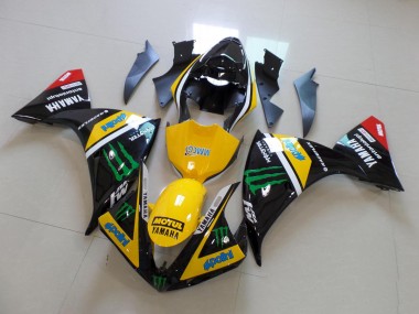 Gelb Schwarz Monster 12-14 Yamaha YZF R1 Motorrad Verkleidungen
