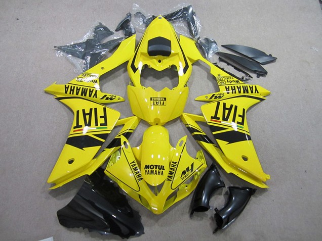 Gelb Schwarz Motul Fiat 07-08 Yamaha YZF R1 Motorrad Verkleidung Gelb Schwarz Motul Fiat 07-08 Yamaha YZF R1 Motorrad Verkleidung