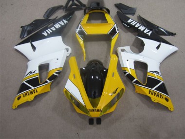 Gelb Weiß Schwarz 00-01 Yamaha YZF R1 Motorrad Verkleidung