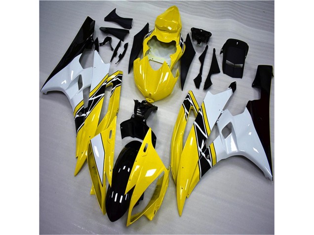 Gelb Weiß Schwarz 06-07 Yamaha YZF R6 Motorrad Verkleidung Gelb Weiß Schwarz 06-07 Yamaha YZF R6 Motorrad Verkleidung