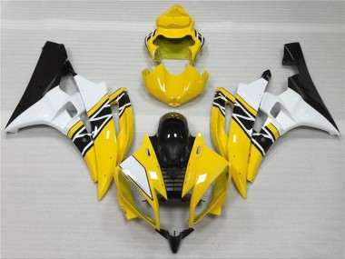 Gelb Weiß Schwarz 06-07 Yamaha YZF R6 Motorrad Verkleidung