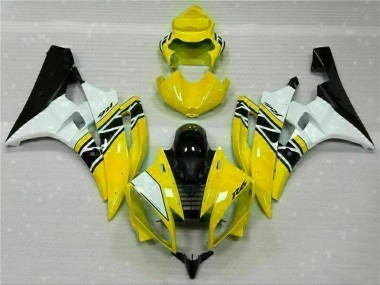 Gelb Weiß Schwarz 06-07 Yamaha YZF R6 Motorrad Verkleidungen