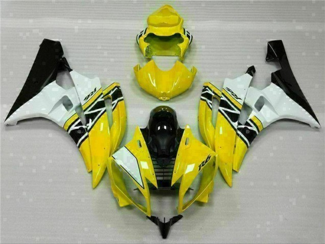 Gelb Weiß Schwarz 06-07 Yamaha YZF R6 Motorrad Verkleidungen Gelb Weiß Schwarz 06-07 Yamaha YZF R6 Motorrad Verkleidungen
