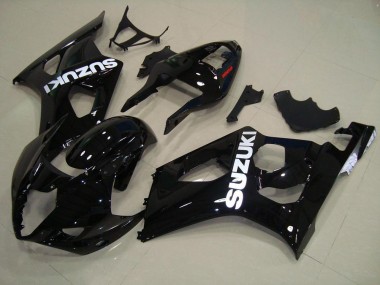 Glänzend Schwarz 03-04 Suzuki GSXR 1000 Motorrad Verkleidung Komplett Sets