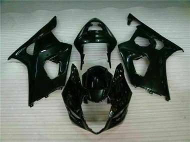 Glänzend Schwarz 03-04 Suzuki GSXR 1000 Motorrad Verkleidung