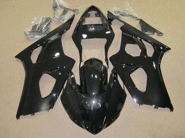 Glänzend Schwarz 03-04 Suzuki GSXR 1000 Motorrad Verkleidung & Plastik